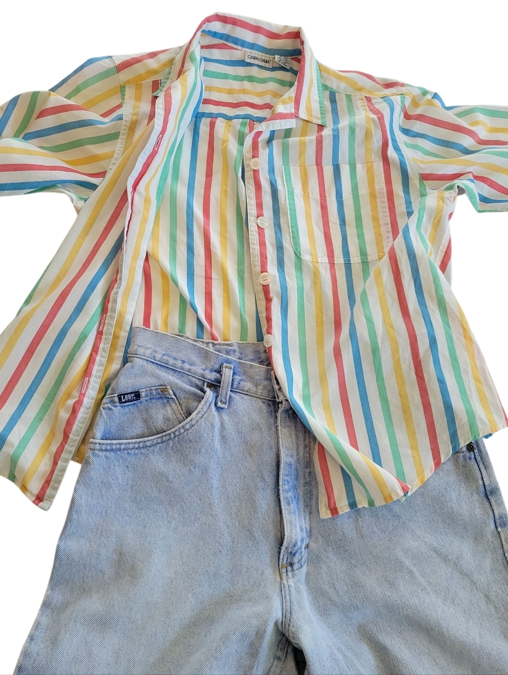 Vintage Cabin Creek Primary Color striped Top Size Small